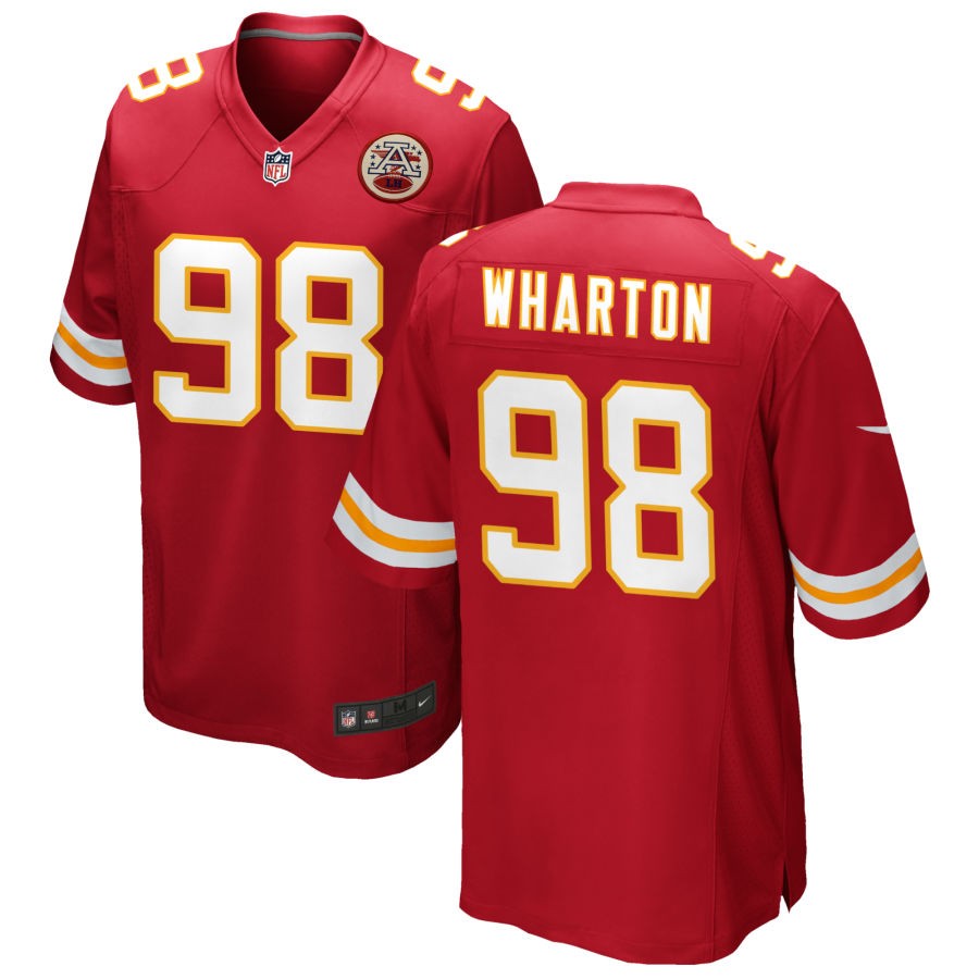 Tershawn Wharton Men's Nike Red Kansas City Chiefs Custom Game Jersey