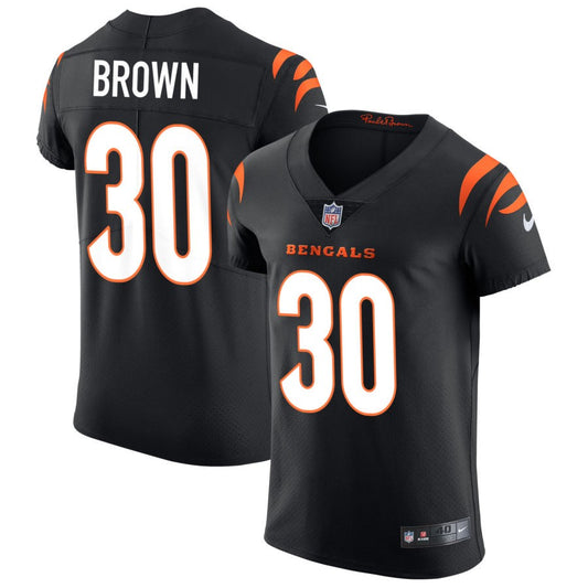 Chase Brown Men's Nike Black Cincinnati Bengals Vapor Elite Custom Jersey