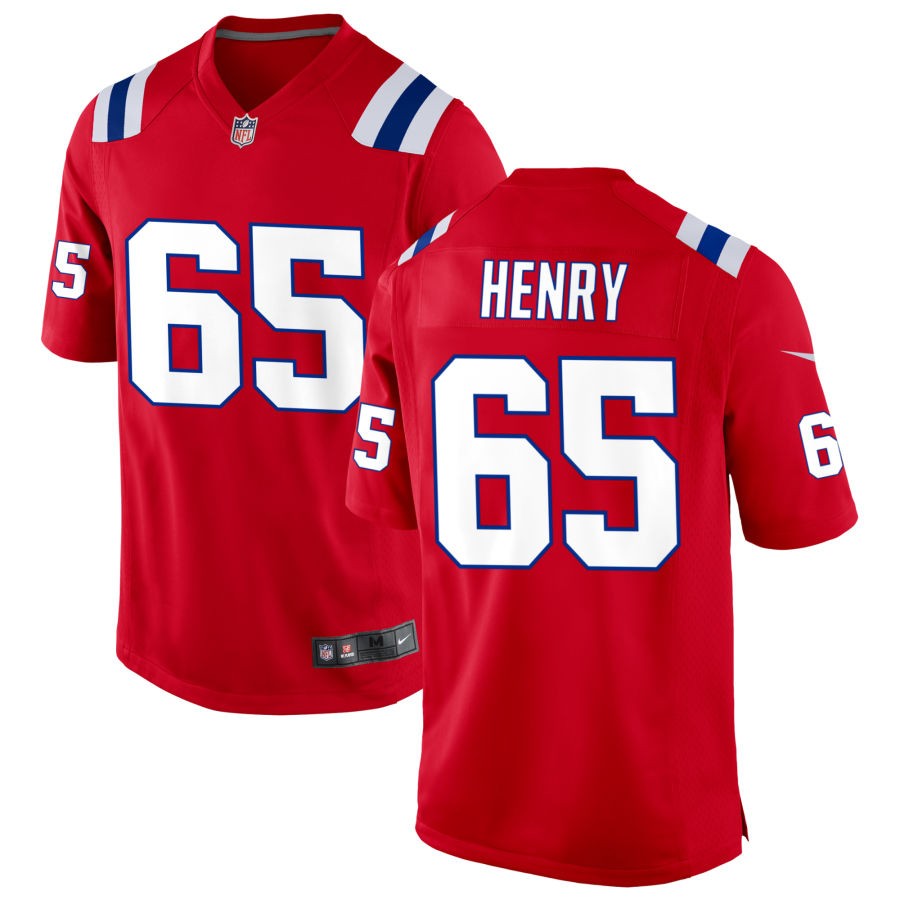 Zuri Henry Men's Nike Red New England Patriots Alternate Custom Jersey