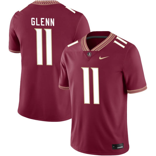 Brock Glenn Men's Nike Garnet Florida State Seminoles 2023 Pick-A-Player NIL Football Game Jersey