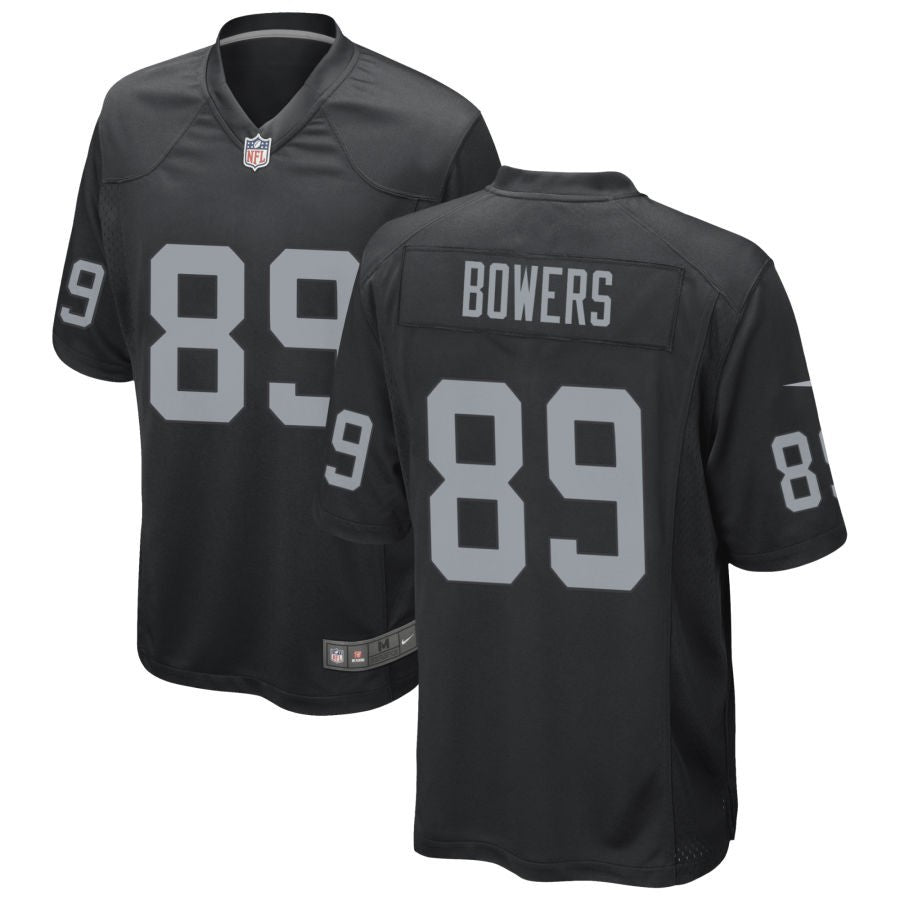 Brock Bowers Youth Nike Las Vegas Raiders Black Custom Game Jersey