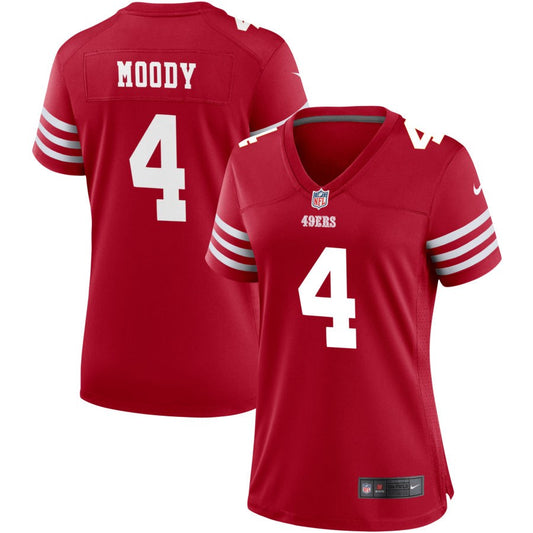 Jake Moody Women's Nike Scarlet San Francisco 49ers Game Custom Jersey