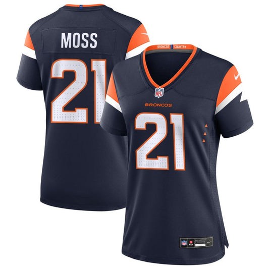 Riley Moss Women's Nike  Navy Denver Broncos Alternate Custom Game Jersey