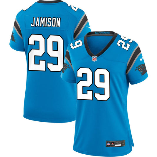 D'Shawn Jamison Women's Nike  Blue Carolina Panthers Alternate Custom Game Jersey