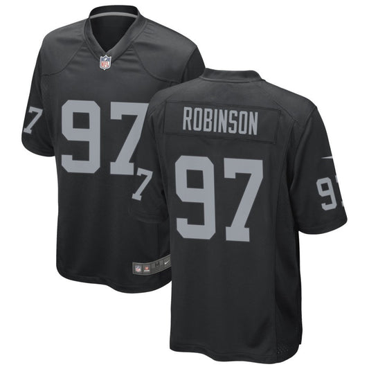 Janarius Robinson Youth Nike Las Vegas Raiders Black Custom Game Jersey