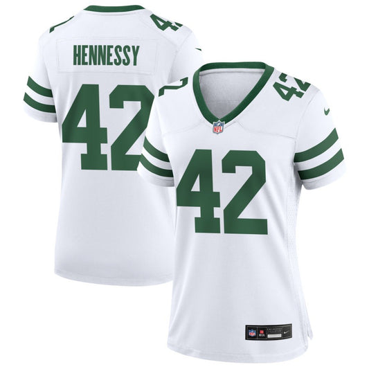 Thomas Hennessy Women's Nike  Legacy White New York Jets Custom Game Jersey