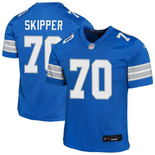 Dan Skipper Youth Nike Blue Detroit Lions Custom Game Jersey