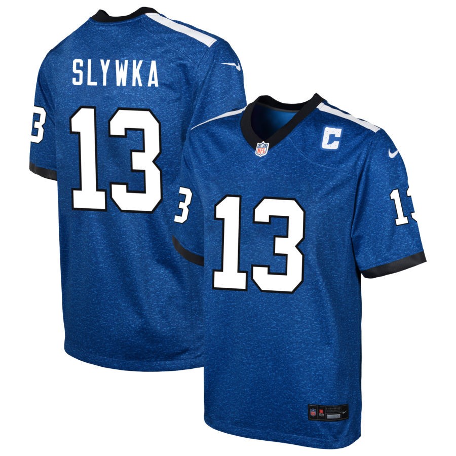 Derek Slywka Youth Nike  Blue Indianapolis Colts Indiana Nights Alternate Custom Game Jersey