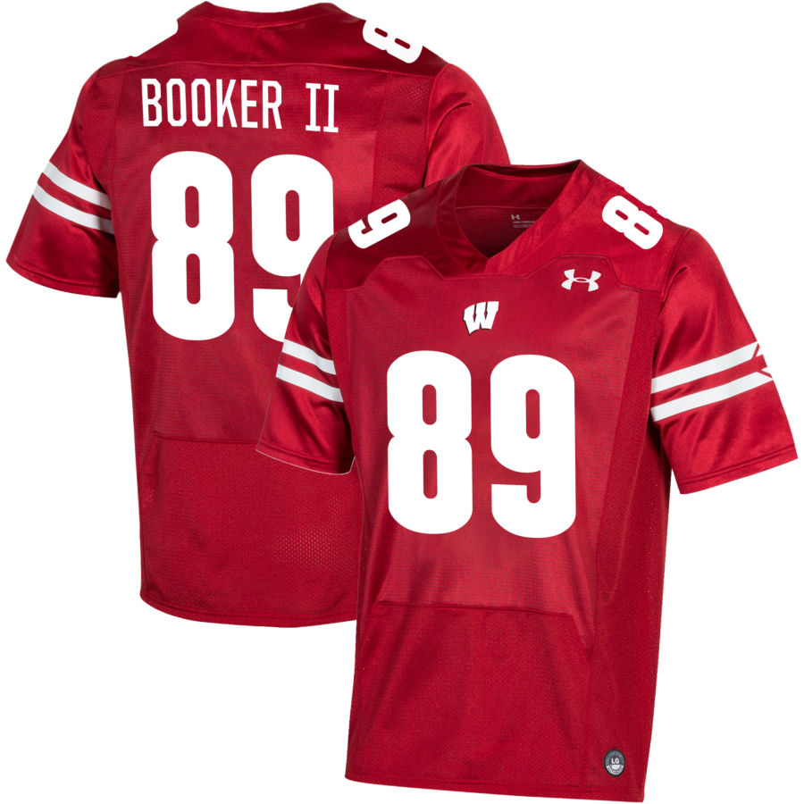 Rob Booker II Men's Under Armour Red Wisconsin Badgers Pick-A-Player NIL Replica Football Jersey