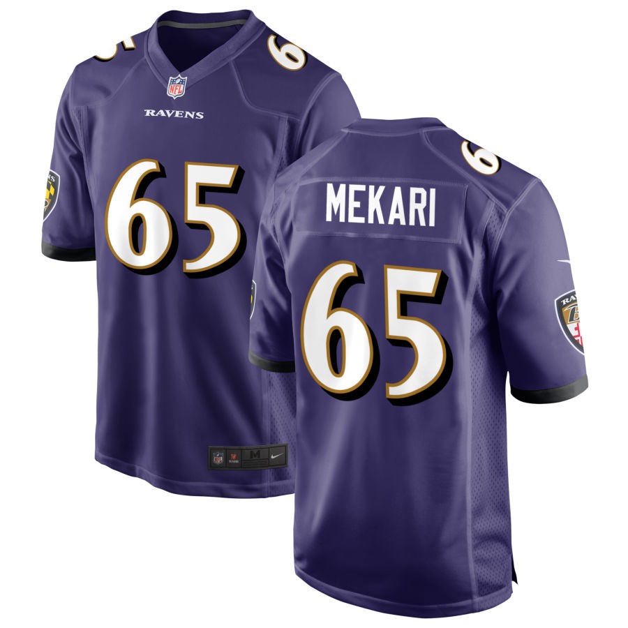 Patrick Mekari Men's Nike White Baltimore Ravens Custom Game Jersey