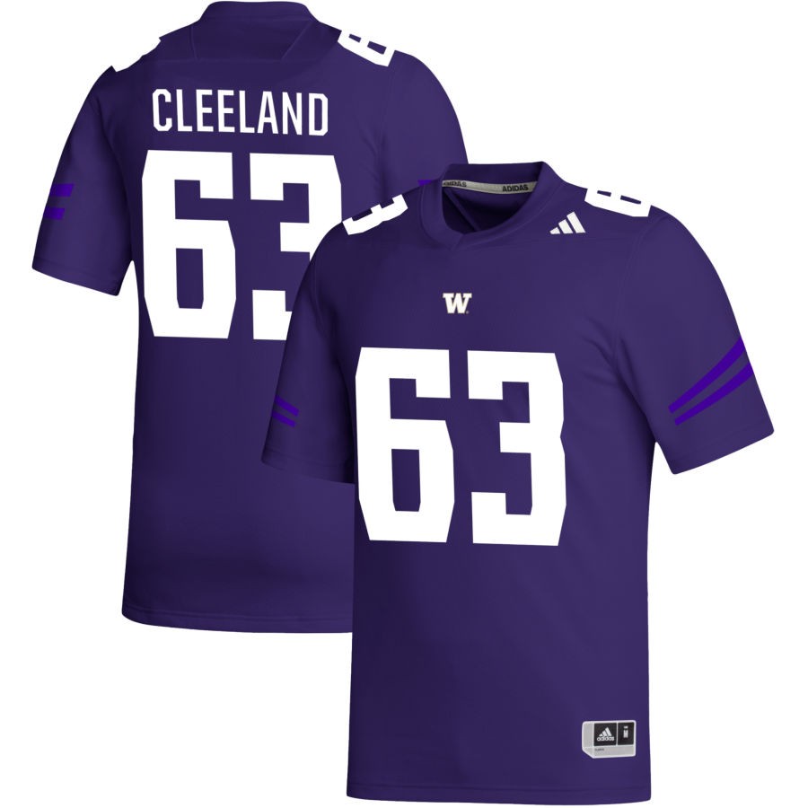 Roice Cleeland Men's adidas  Purple Washington Huskies Pick-A-Player NIL Replica Football Jersey