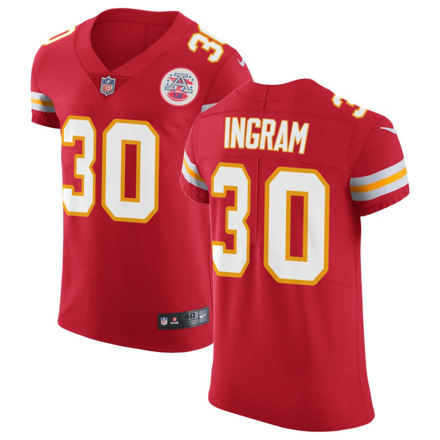 Keaontay Ingram Men's Nike Red Kansas City Chiefs Vapor Untouchable Custom Elite Jersey