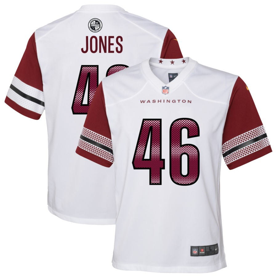 Austin Jones Youth Nike White Washington Commanders Game Custom Player Jersey