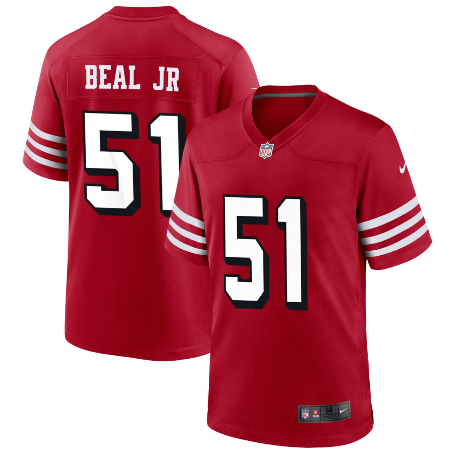 Robert Beal Jr Men's Nike Scarlet San Francisco 49ers Alternate Custom Game Jersey
