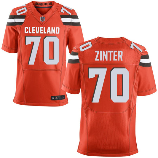 Zak Zinter Men's Nike Orange Cleveland Browns Custom Alternate Elite Jersey