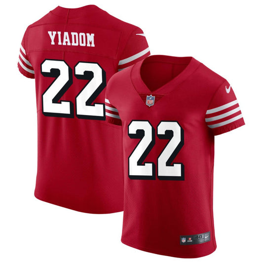 Isaac Yiadom Men's Nike Scarlet San Francisco 49ers Alternate Vapor Elite Custom Jersey