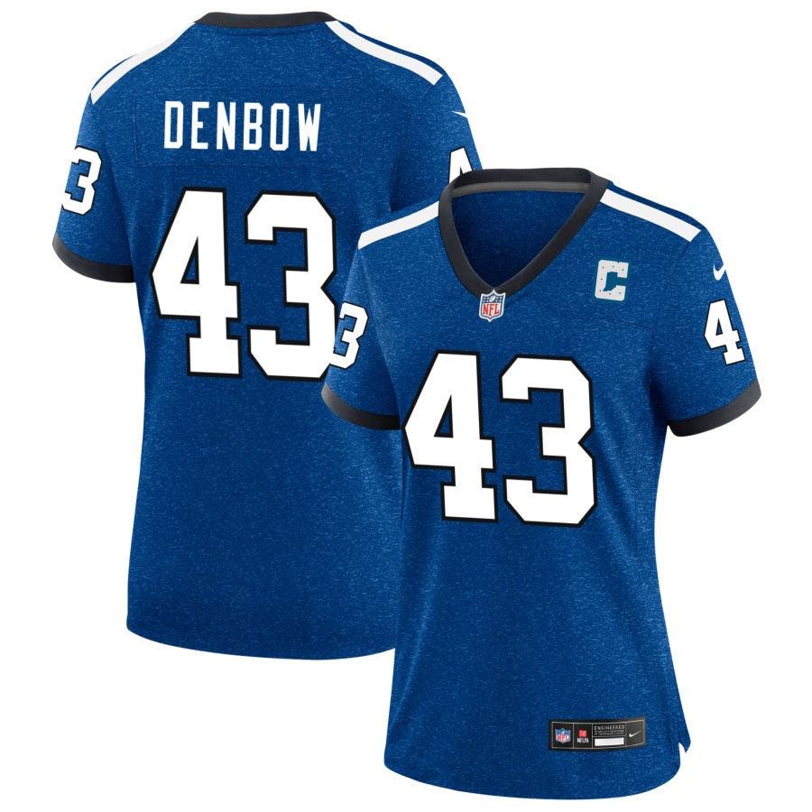 Trevor Denbow Women's Nike Royal Indianapolis Colts Indiana Nights Alternate Custom Game Jersey