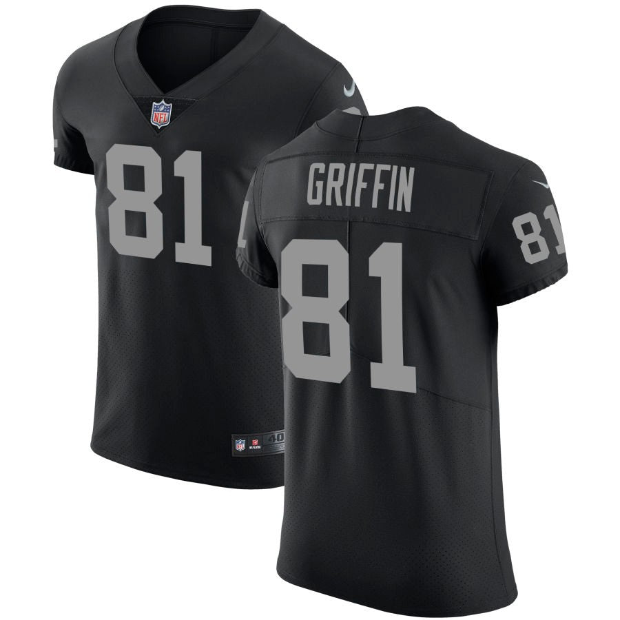 Lideatrick Griffin Men's Nike Black Las Vegas Raiders Vapor Untouchable Custom Elite Jersey