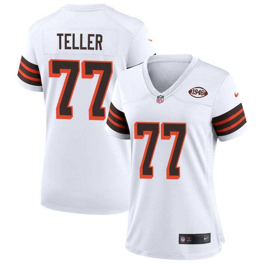 Wyatt Teller Women's Nike White Cleveland Browns 1946 Collection Alternate Custom Jersey