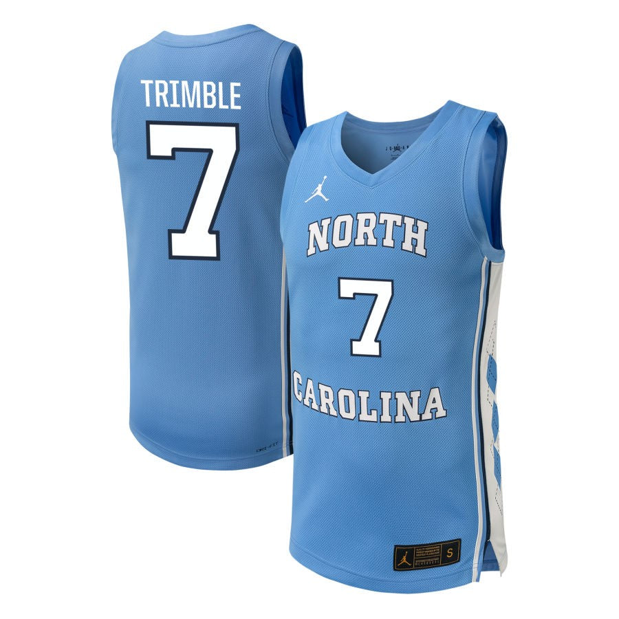 Seth Trimble Men's Jordan Brand Carolina Blue North Carolina Tar Heels NIL Pick-A-Player Men's Basketball Replica Jersey