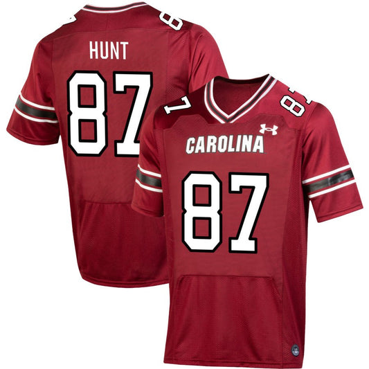 Brady Hunt Men's Under Armour  Garnet South Carolina Gamecocks NIL Pick-A-Player Replica Football Jersey