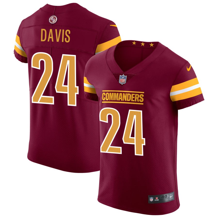 Michael Davis Men's Nike Burgundy Washington Commanders Vapor Untouchable Elite Custom Jersey