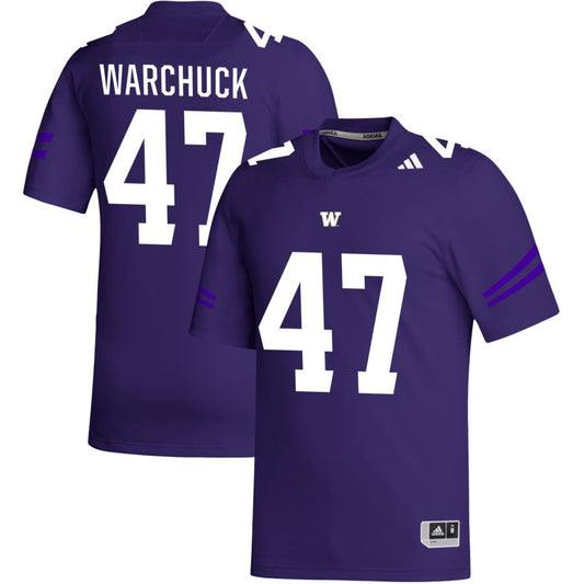 Cameron Warchuck Men's adidas  Purple Washington Huskies Pick-A-Player NIL Replica Football Jersey