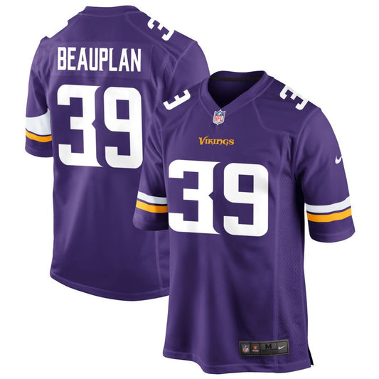 Abraham Beauplan Men's Nike Purple Minnesota Vikings Custom Game Jersey