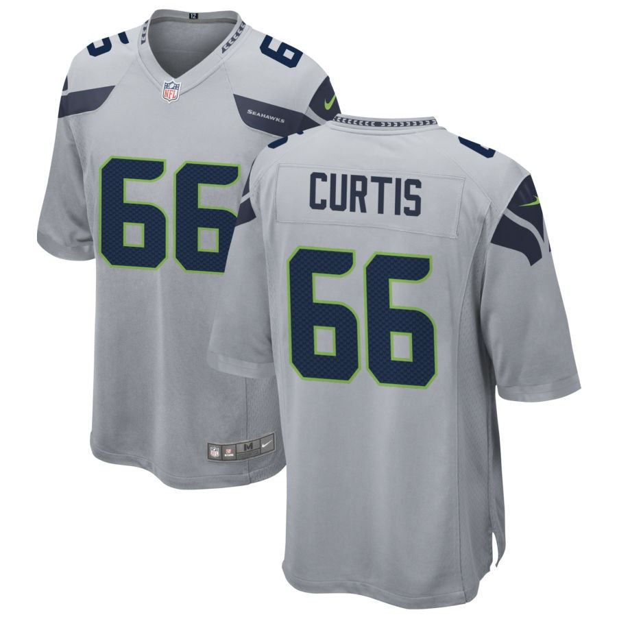 McClendon Curtis Men's Nike Gray Seattle Seahawks Alternate Custom Game Jersey