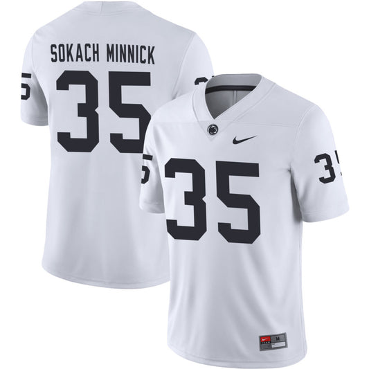 Blaise Sokach Minnick Men's Nike White Penn State Nittany Lions Pick-A-Player NIL Replica Football Jersey