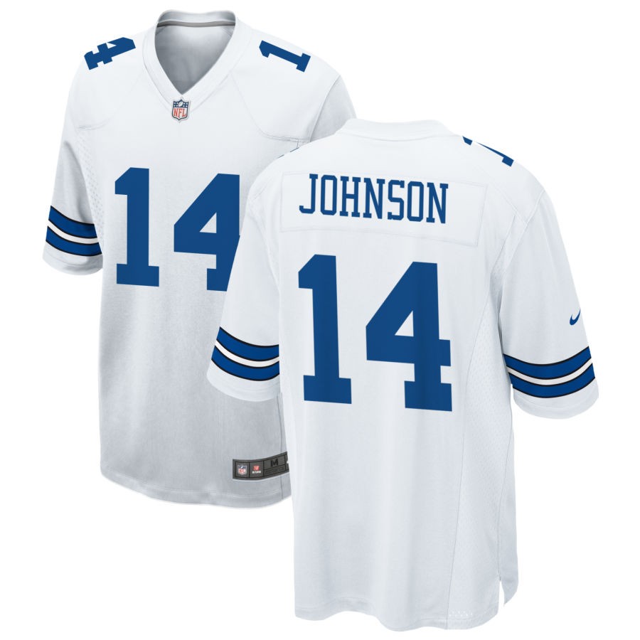 Cam Johnson Men's Nike White Dallas Cowboys Custom Game Jersey