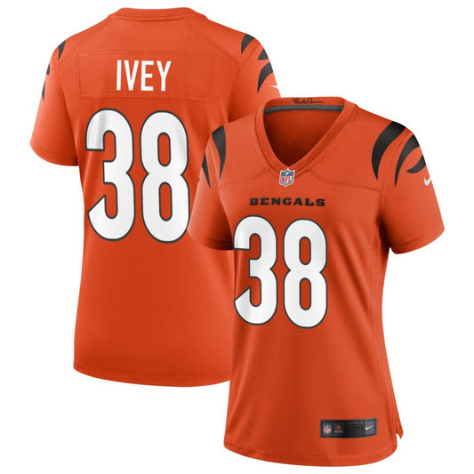 DJ Ivey Women's Nike Orange Cincinnati Bengals Alternate Game Custom Jersey