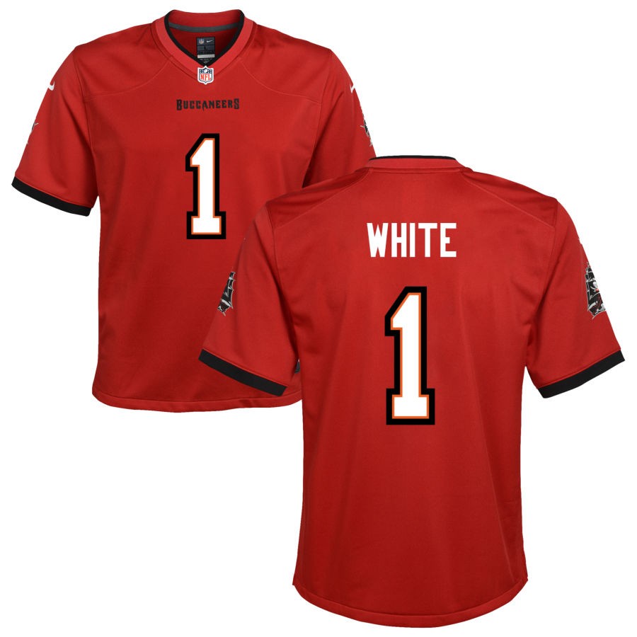 Rachaad White Youth Nike Tampa Bay Buccaneers Red Custom Game Jersey