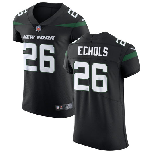 Brandin Echols Men's Nike Stealth Black New York Jets Vapor Untouchable Elite Custom Jersey