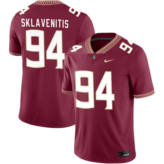 George Sklavenitis Men's Nike Garnet Florida State Seminoles 2023 Pick-A-Player NIL Football Game Jersey