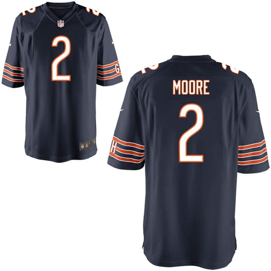 DJ Moore Youth Nike Navy Chicago Bears Custom Game Jersey