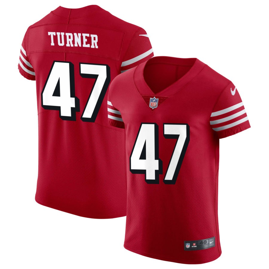 Ezekiel Turner Men's Nike Scarlet San Francisco 49ers Alternate Vapor Elite Custom Jersey