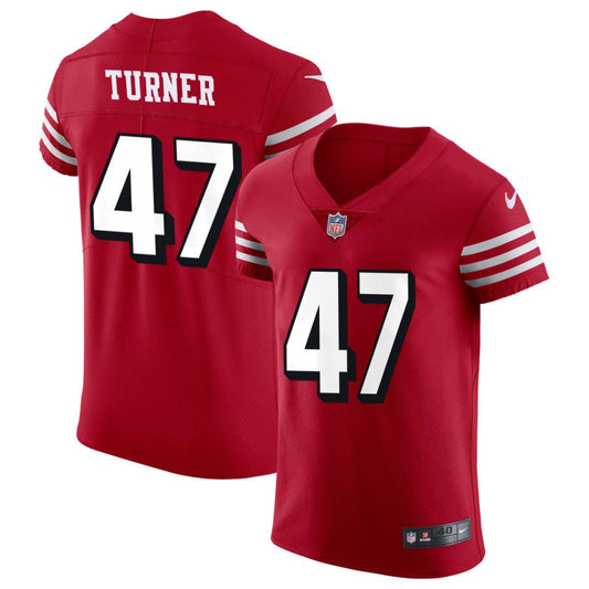 Ezekiel Turner Men's Nike Scarlet San Francisco 49ers Alternate Vapor Elite Custom Jersey