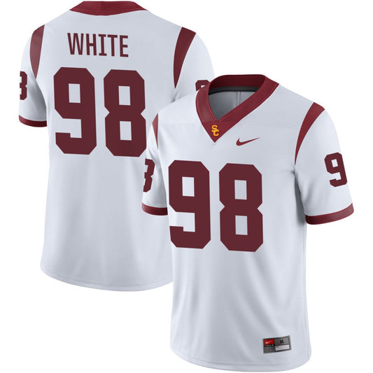 Garth White Men's Nike White USC Trojans Pick-A-Player NIL Football Replica Jersey