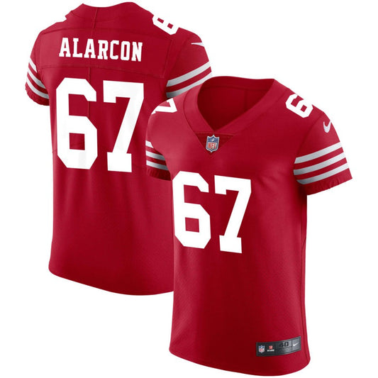 Isaac Alarcon Men's Nike Scarlet San Francisco 49ers Vapor Elite Custom Jersey