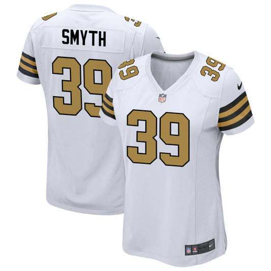 Charlie Smyth Women's Nike  White New Orleans Saints Alternate Custom Game Jersey