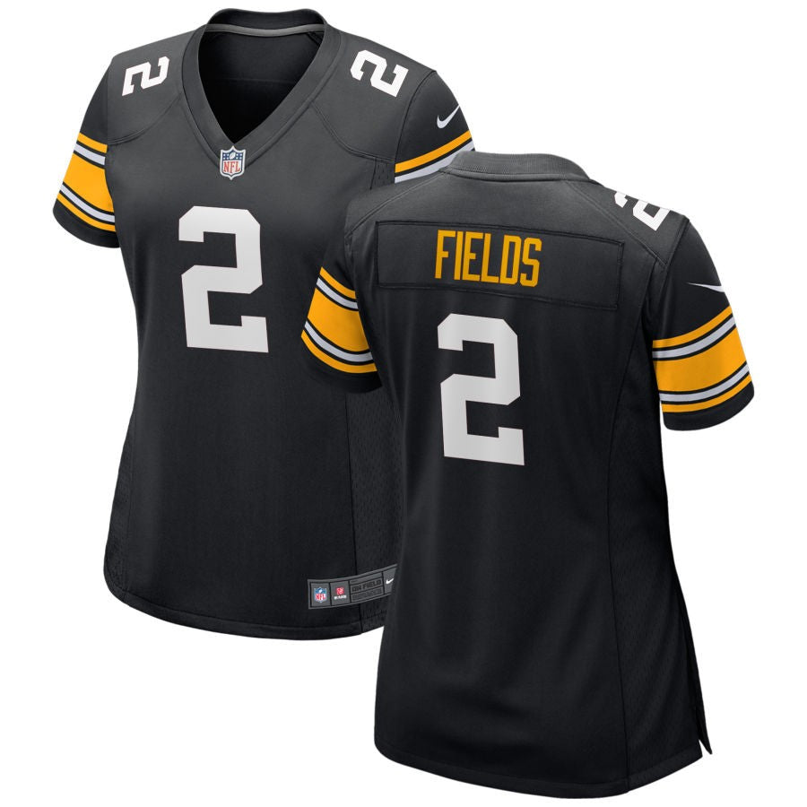 Justin Fields Women's Nike Black Pittsburgh Steelers Alternate Custom Game Jersey