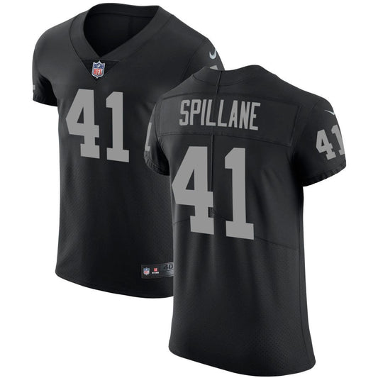 Robert Spillane Men's Nike Black Las Vegas Raiders Vapor Untouchable Custom Elite Jersey