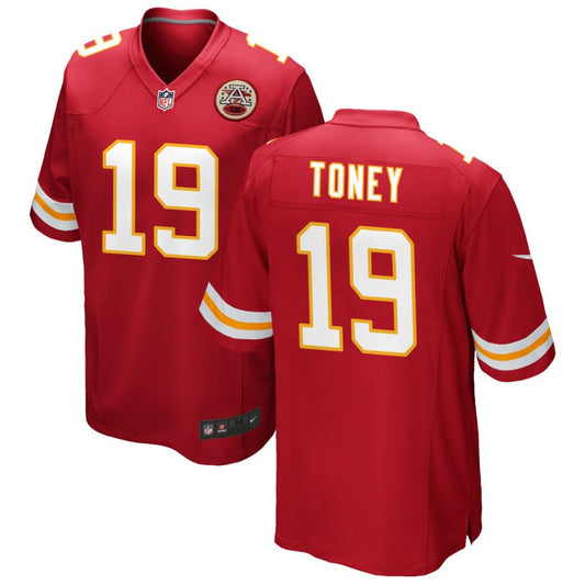 Kadarius Toney Men's Nike Red Kansas City Chiefs Custom Game Jersey