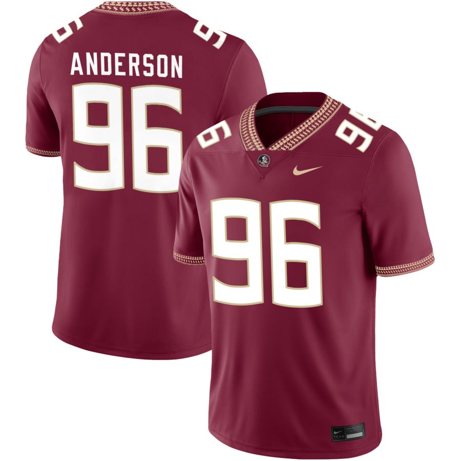 Dante Anderson Men's Nike Garnet Florida State Seminoles 2023 Pick-A-Player NIL Football Game Jersey