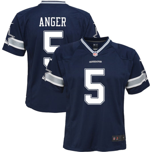 Bryan Anger Youth Nike Navy Dallas Cowboys Custom Game Jersey