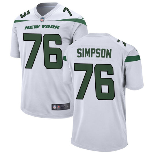 John Simpson Men's Nike White New York Jets Custom Game Jersey