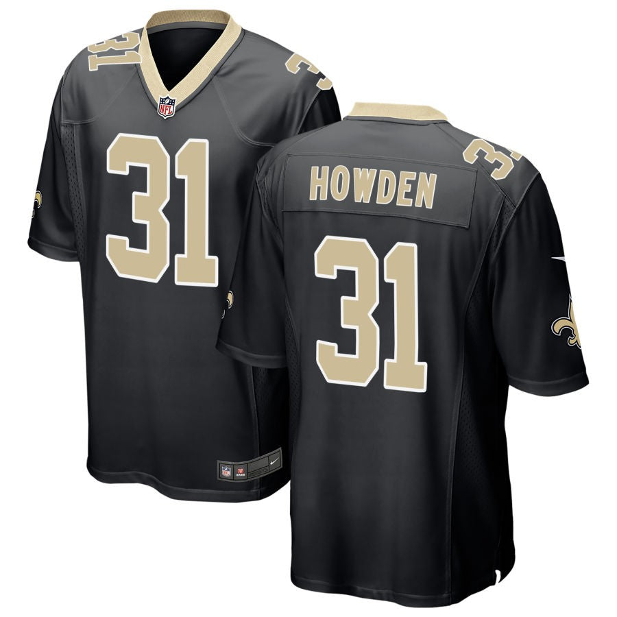 Jordan Howden Men's Nike Black New Orleans Saints Custom Game Jersey