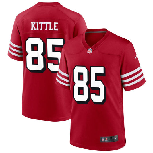 George Kittle Men's Nike Scarlet San Francisco 49ers Alternate Custom Game Jersey