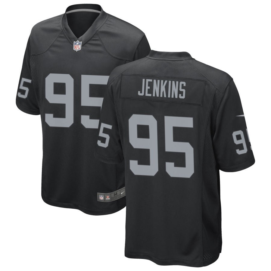 John Jenkins Youth Nike Las Vegas Raiders Black Custom Game Jersey